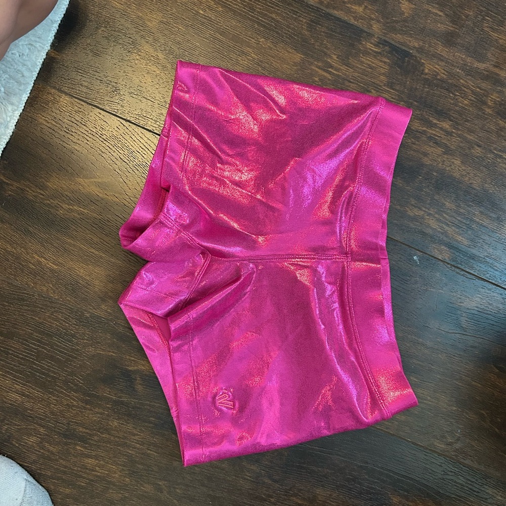 Varsity Shiny Pink Bike Shorts